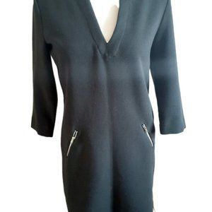 Monoprix femme black 3/4 sleeve tunic shift dress